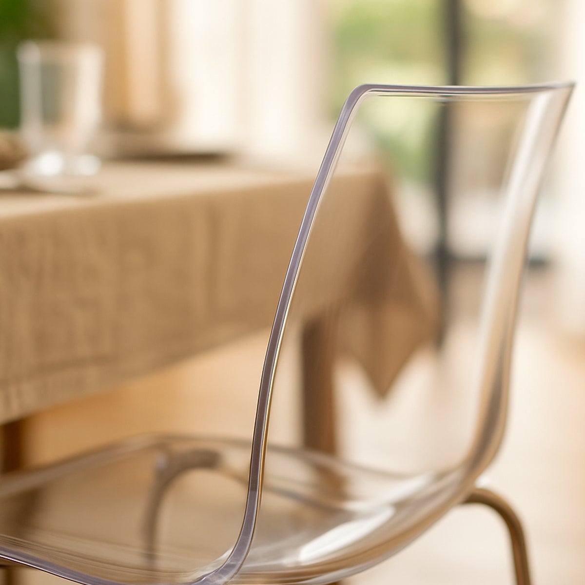 Sedie bar cucina gambe acciaio impilabile Lollipop Grand Soleil - Trasparente - 5