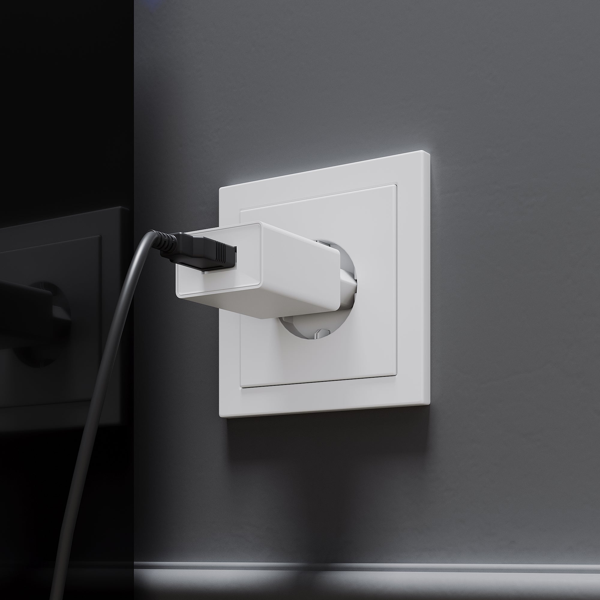 SIRHONA Meuble TV LED Moderne Sans Tirette + Double Porte + Noir + 180cm - 8