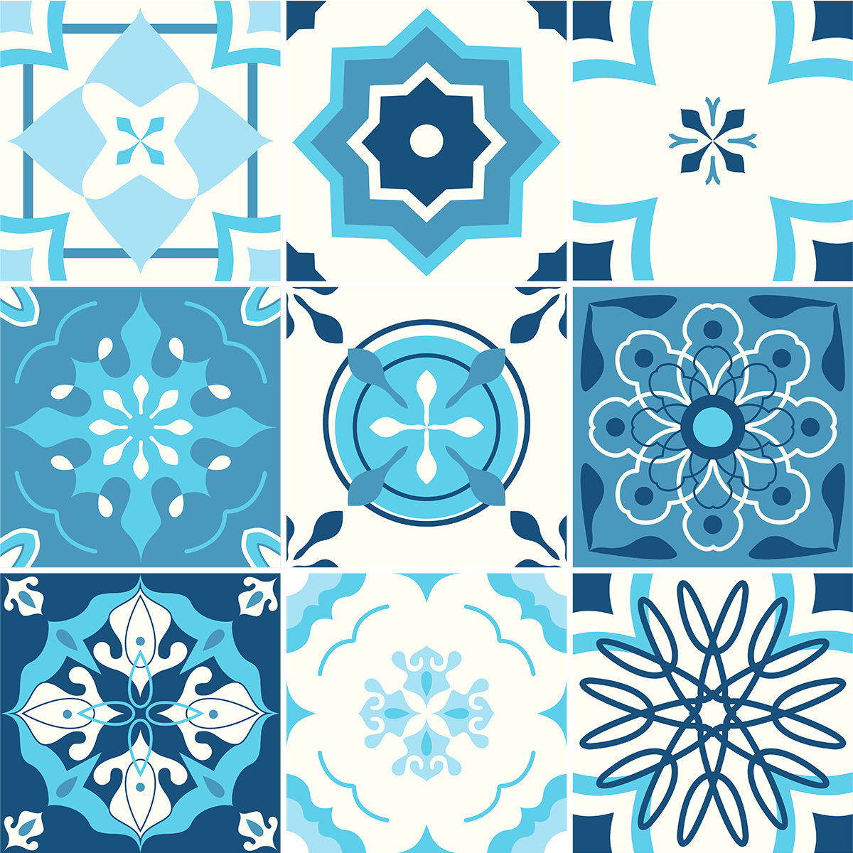 9 adesivi piastrelle azulejos grazilda - Sticker adesivo - adesivi murali - 9stickers15x15cm - 2