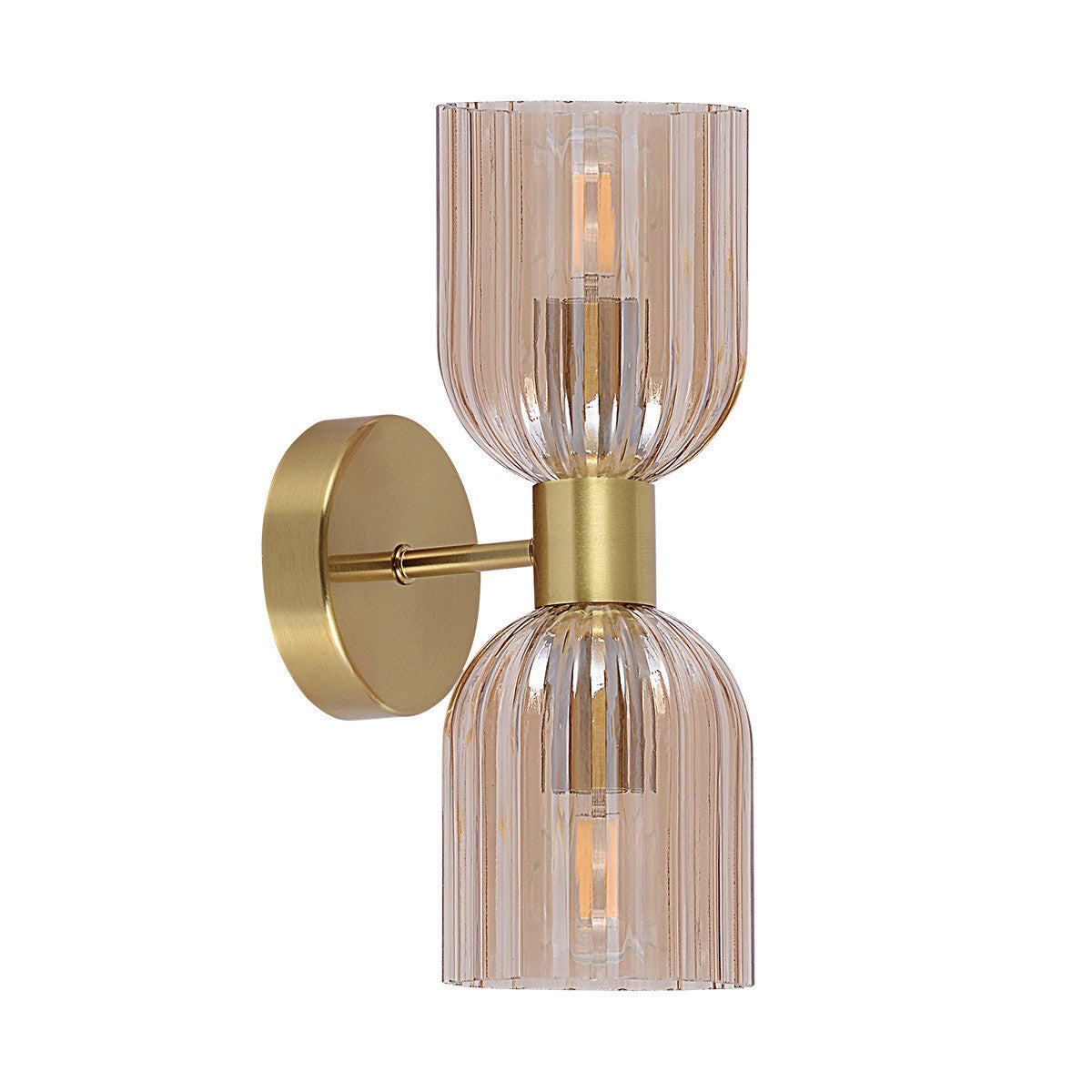 Kinkiet nowoczesny PIEGA złoty 2xE14x10W wym: 28x14,5x14,5 cm IP20 Light Prestige