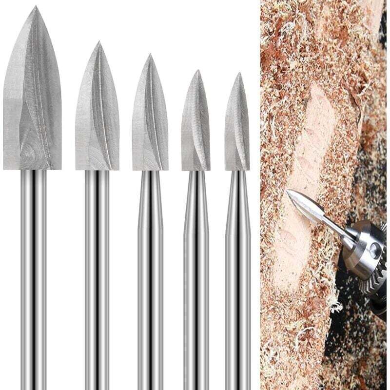 5 burghie de sculptură în lemn de 1/8
