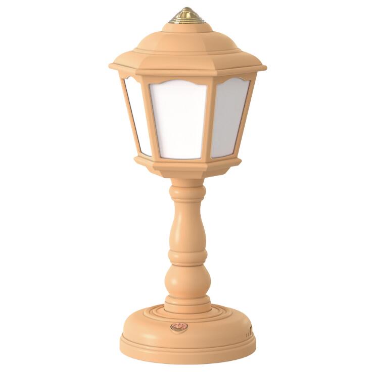 Mini lampka biurkowa, lampa stołowa vintage z regulacją jasności, LED-owa lampka nocna na biurko, lampka do czytania, dekoracja biurka, ABS, żółta