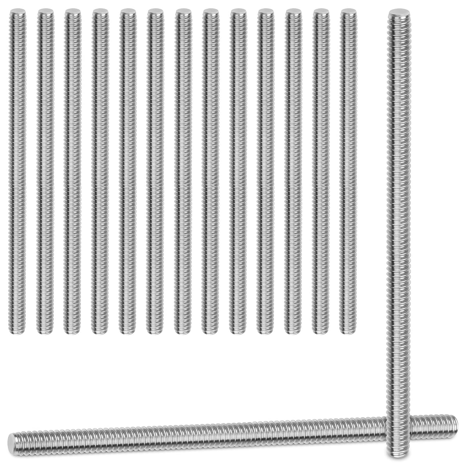 15 Pièces Tiges Filetées M6x100mm Tige Filetée Acier au carbone 304 ...