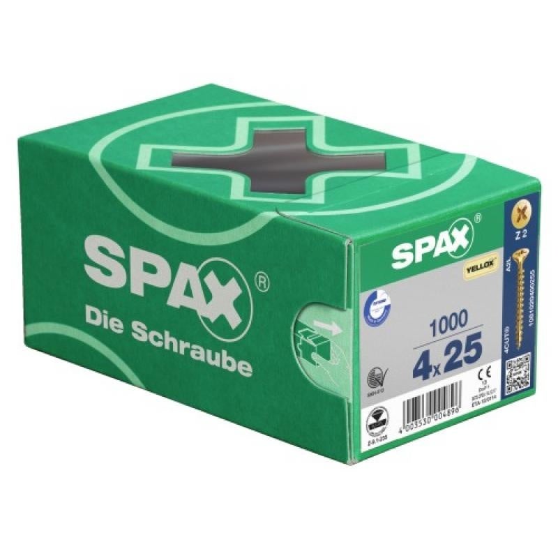 Vis spax empreinte pozidriv tete fraisee yellox - longueur (mm) : 120 - SPAX - 2