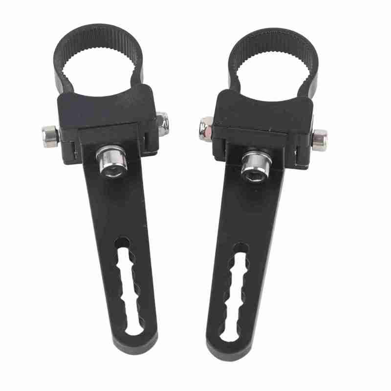 Lot de 2 colliers de fixation en aluminium noir pour barre lumineuse à ...