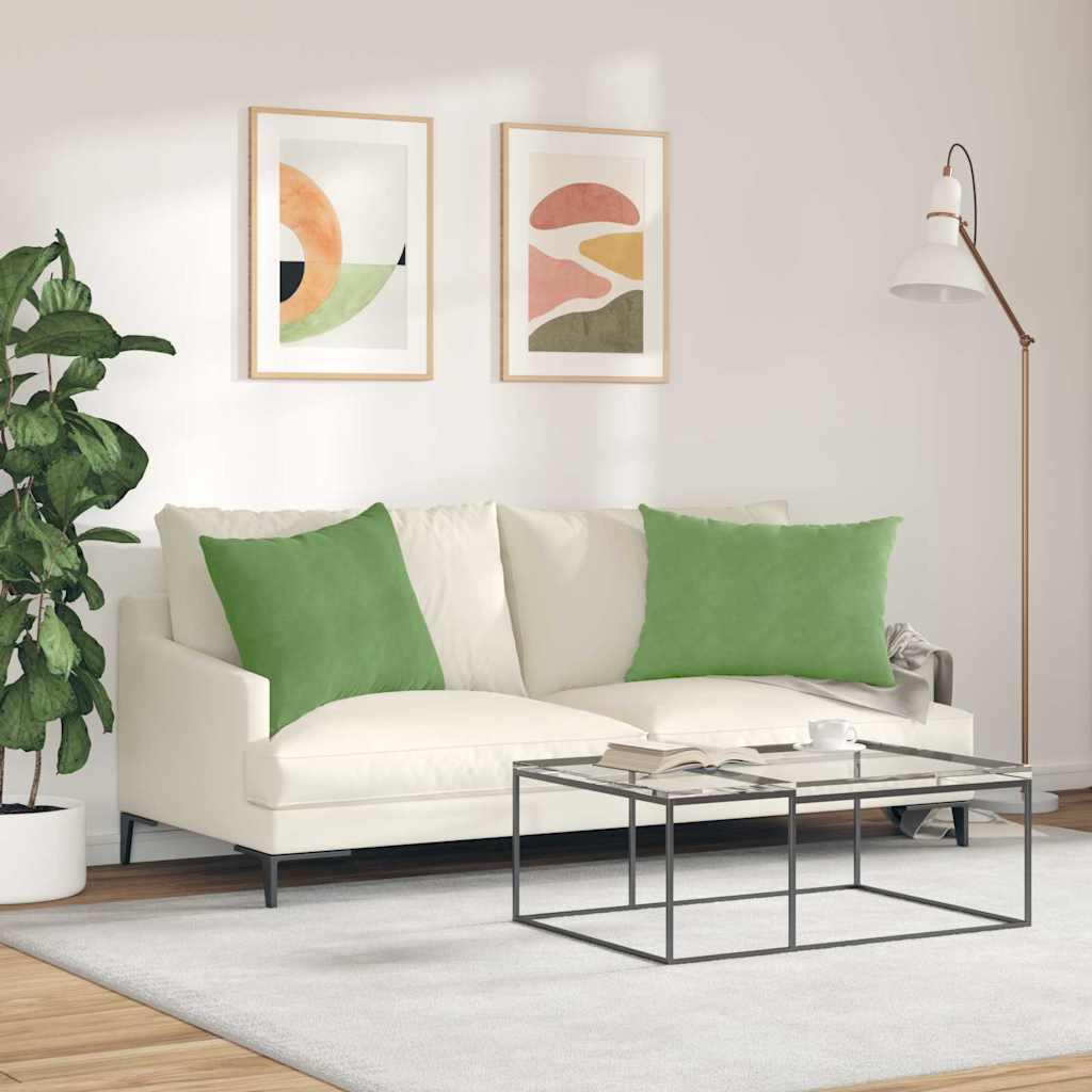 Coussins de canapé 2 pcs Vert clair 70 x 50 cm - 4