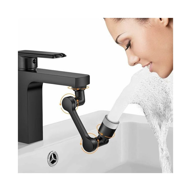 Przedłużka do kranu - obrót o 1080°, dwa tryby przepływu - nadaje się do kranów kuchennych, łazienkowych i innych - pakowana pojedynczo