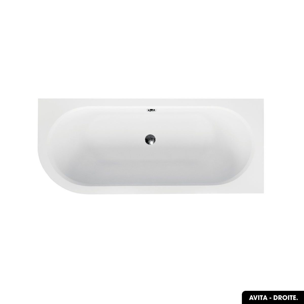 Baignoire d'Angle - avec Tablier Blanc et Repose Tête OFFERT | AVITA | 180 x 80 - Droite - 3