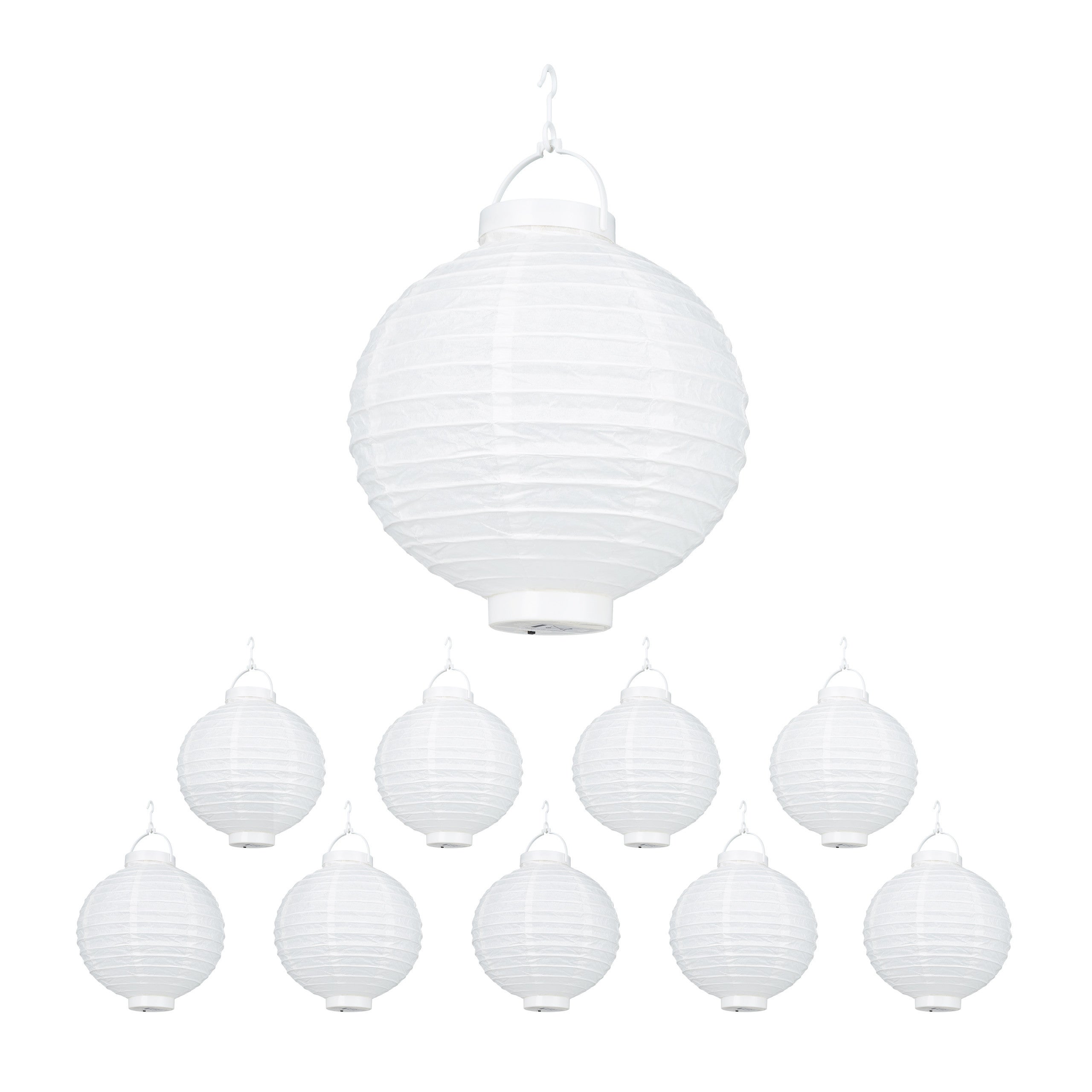2 PACK BLANCHE Papier Abat-jour En Enfant Lanterne LED Décor Chinois