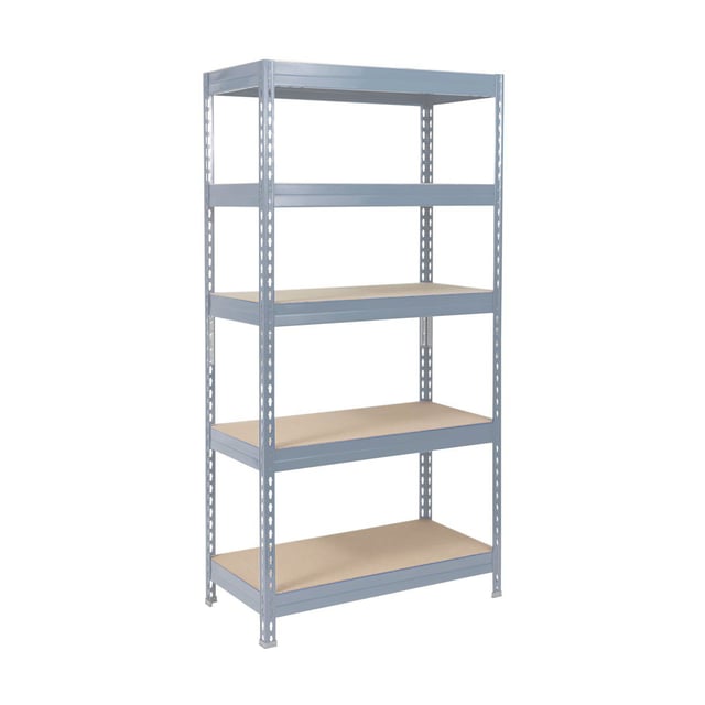 Scaffale in metallo 180 x 90 x 45 cm, zincato, portata 875 kg