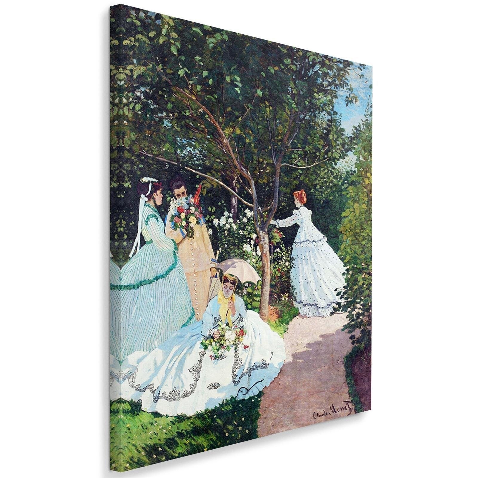 Tableau image de reproduction de c. Monet - femmes dans le jardin - 70 x 100 cm - 2