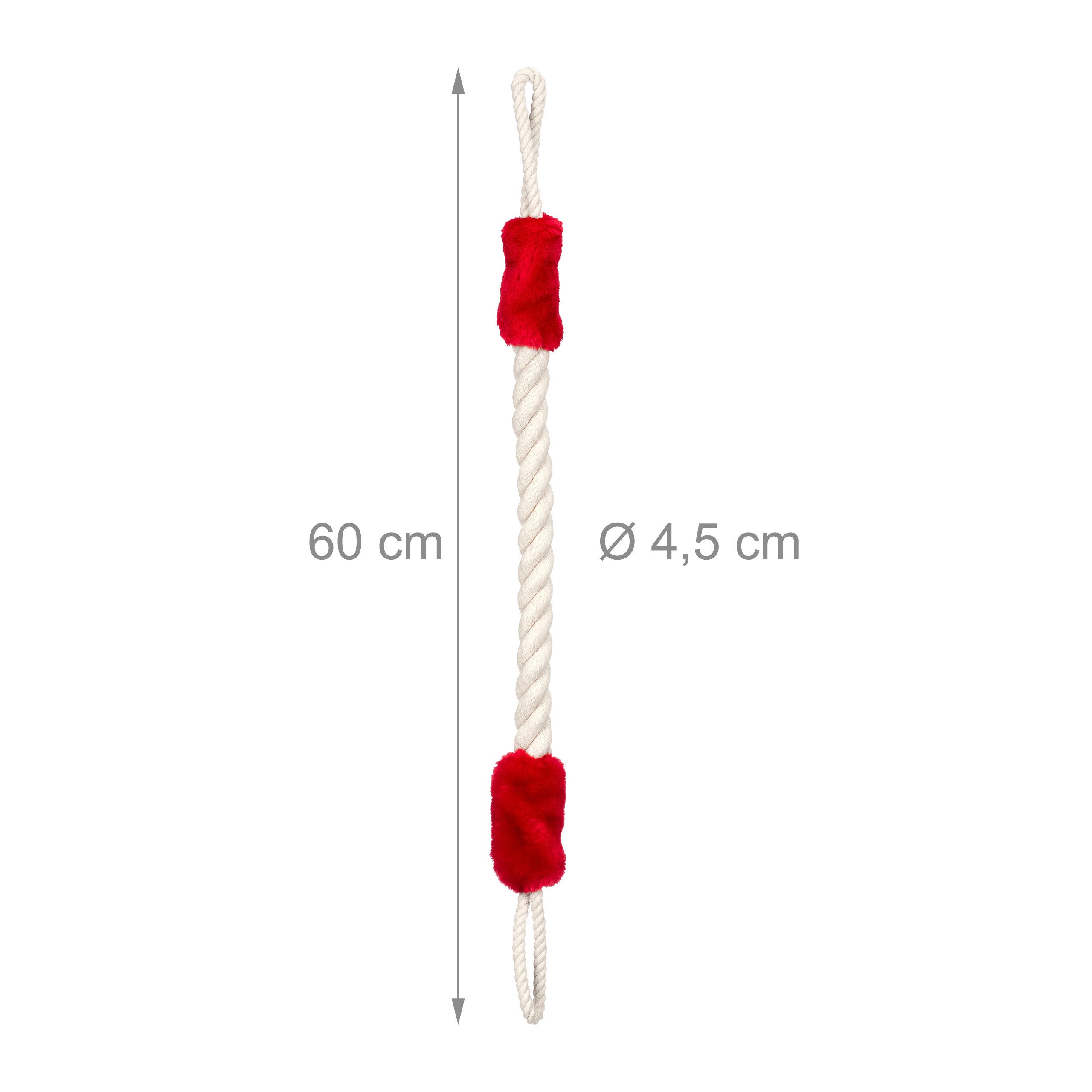 Butoir de porte, lot de 2, arrêt, sécurité, 60cm, anti-pincement pour enfants & animaux, crème, rouge, Relaxdays - 4
