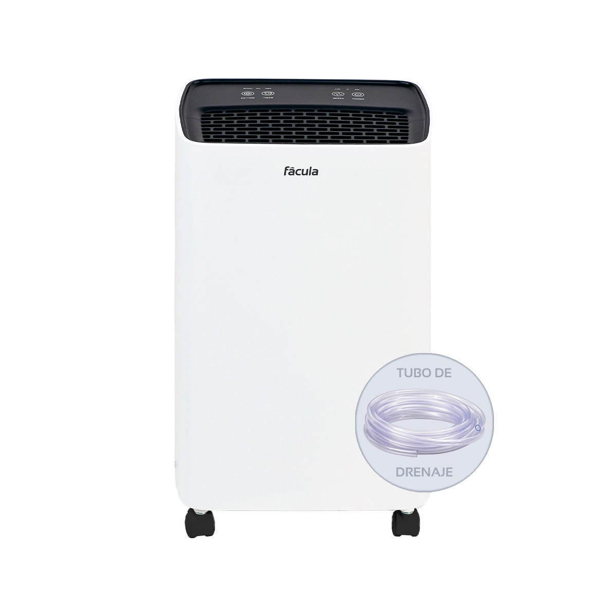 Fácula - Deshumidificador Gobi 10 l/día | Control Inteligente | Silencioso | 40-60m2 | Modo Auto | Temp 1-24h - 2