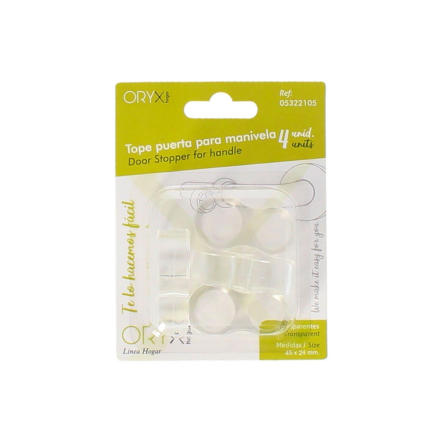 Tope Puerta Para Manivela Transparente (Blister 4 Unidades) - 2