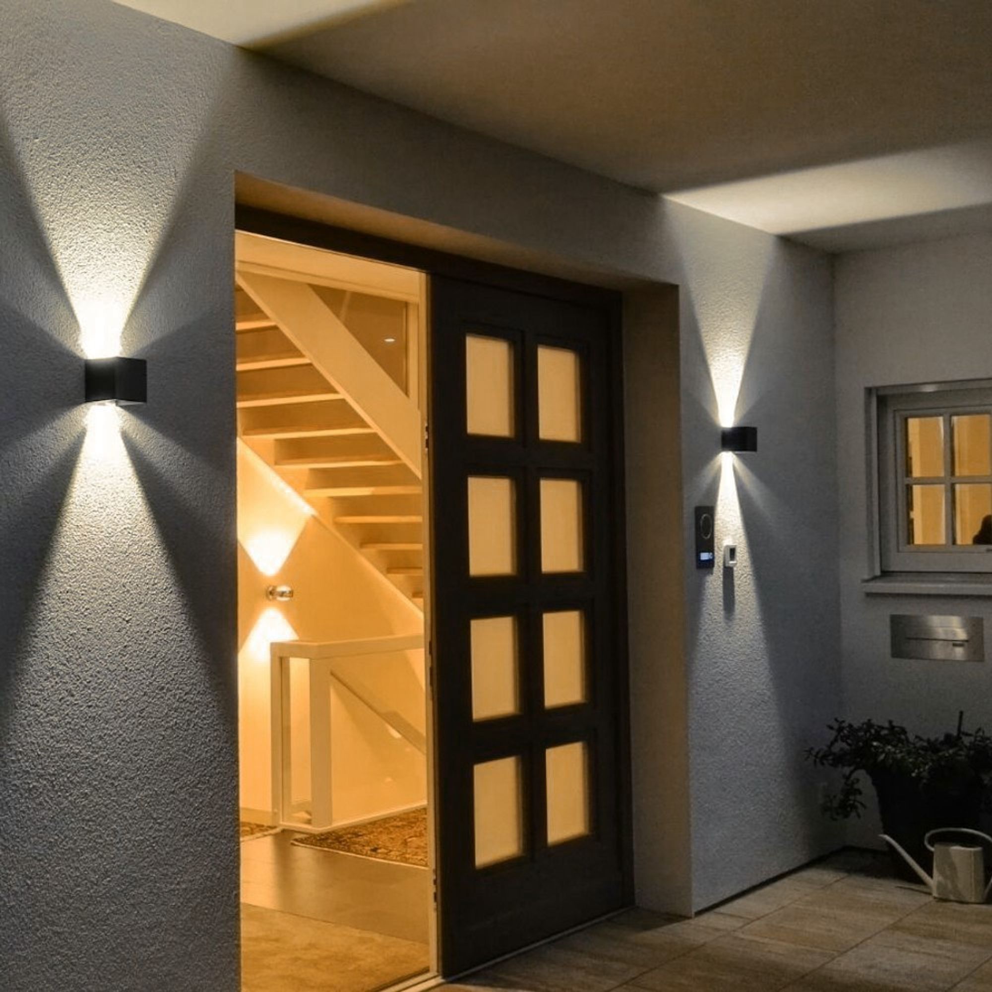 s.luce - Applique murale LED Ixa avec détecteur de mouvement, béton, carrée - 5