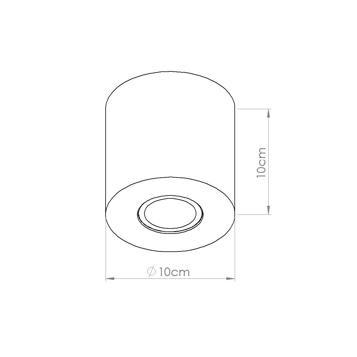 Reflektor sufitowy betonowy ORBIS zielony oliwkowy 1xGU10x10W beton architektoniczny wym:10x10x10cm IP20 Sollux Lighting - 7
