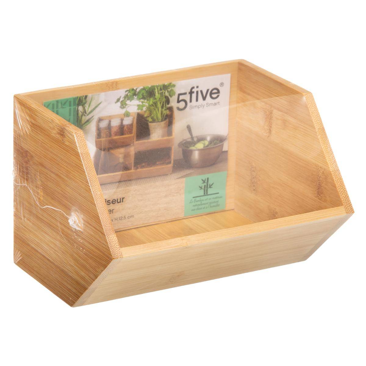 Organiseur 1 bac bambou petit modèle - 5five - 2