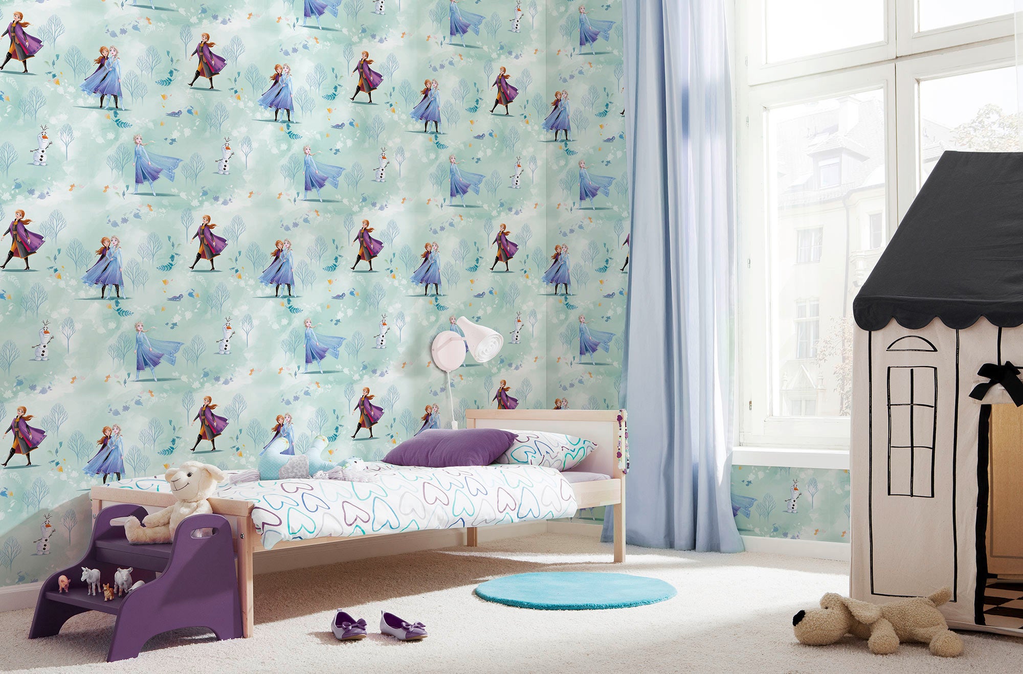 Papel pintado de komar - disney frozen fresh breeze - rodillo: 53 x 1005 cm