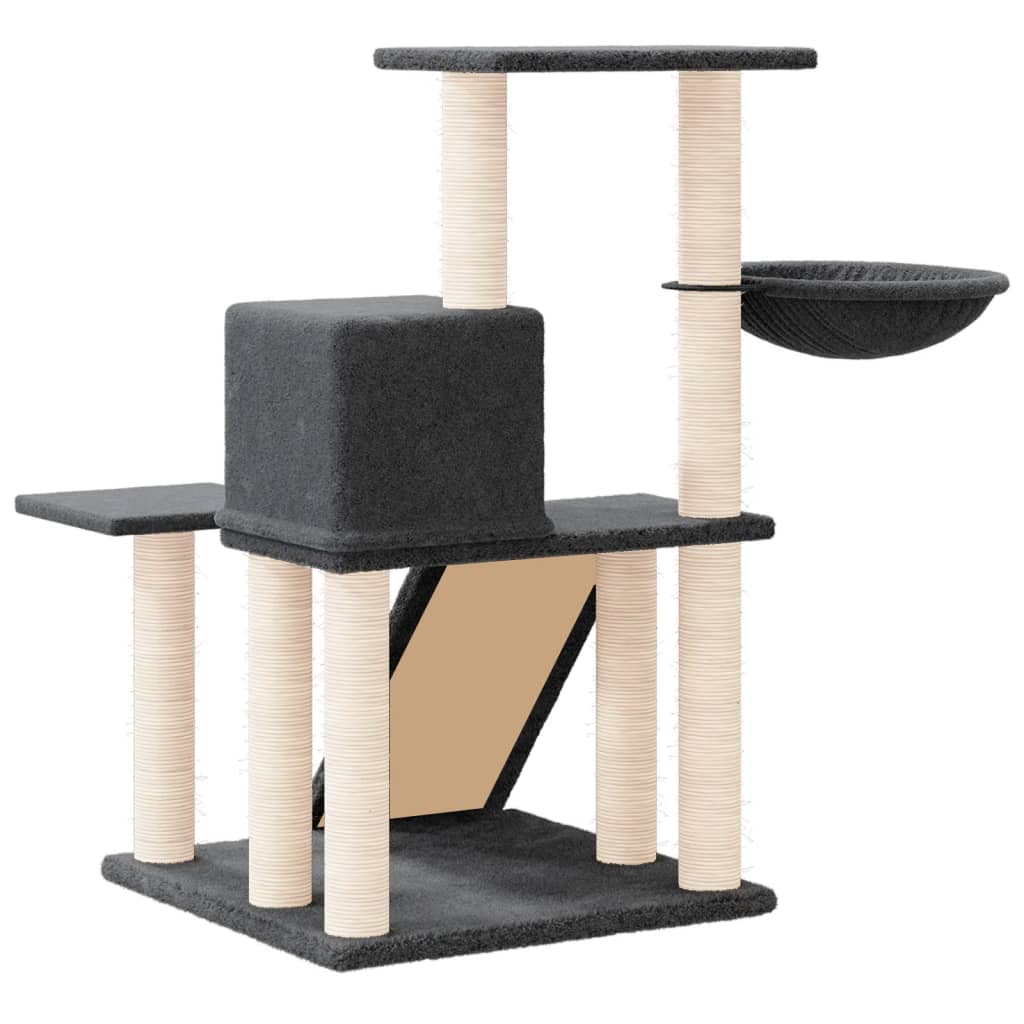 Maison Exclusive - Árvore p/ gatos c/ postes arranhadores sisal 82 cm cinza-escuro - 5