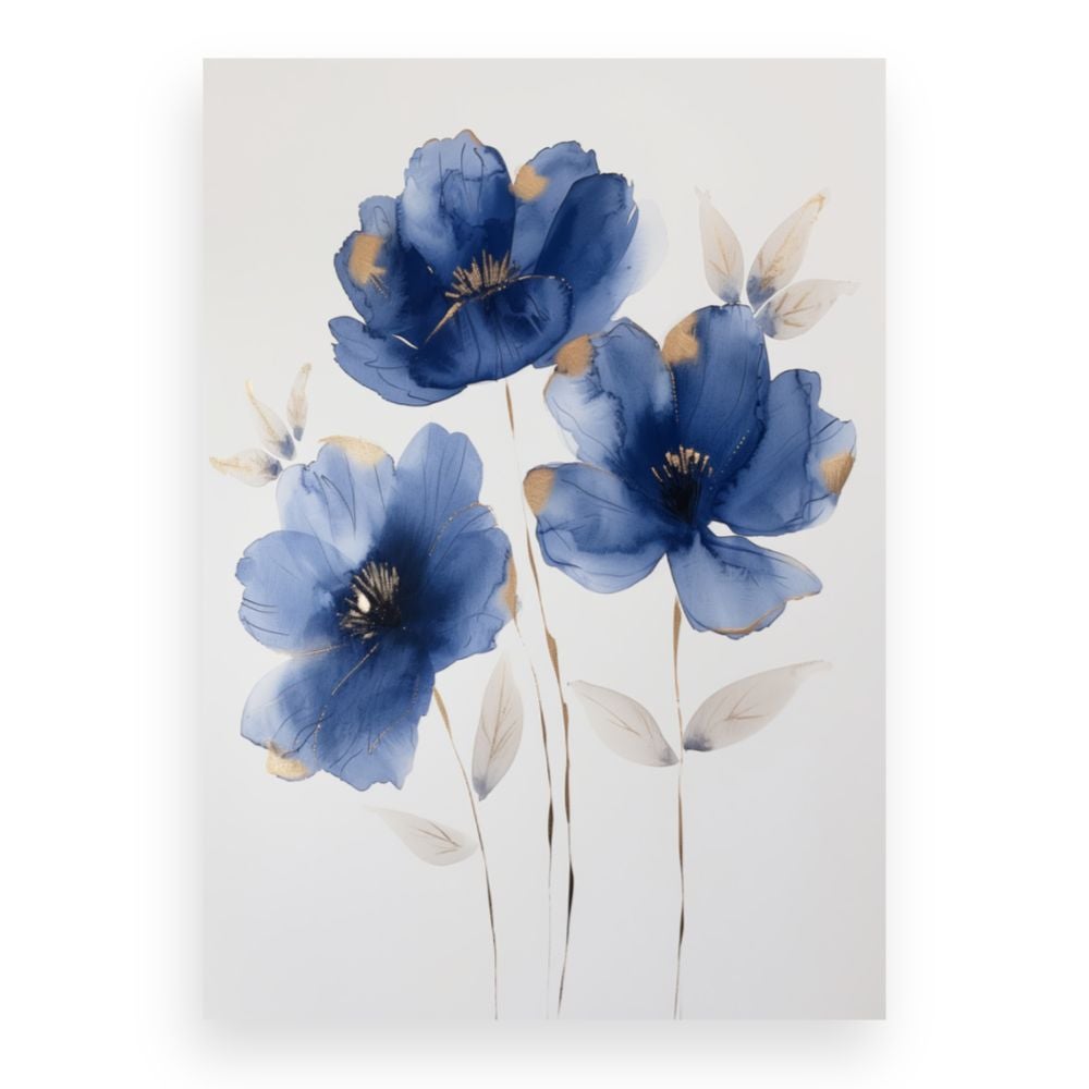 Toile murale Fleurs délicates / 100x140cm / Fabriqué en France / Décoration murale / DADA ART - 3