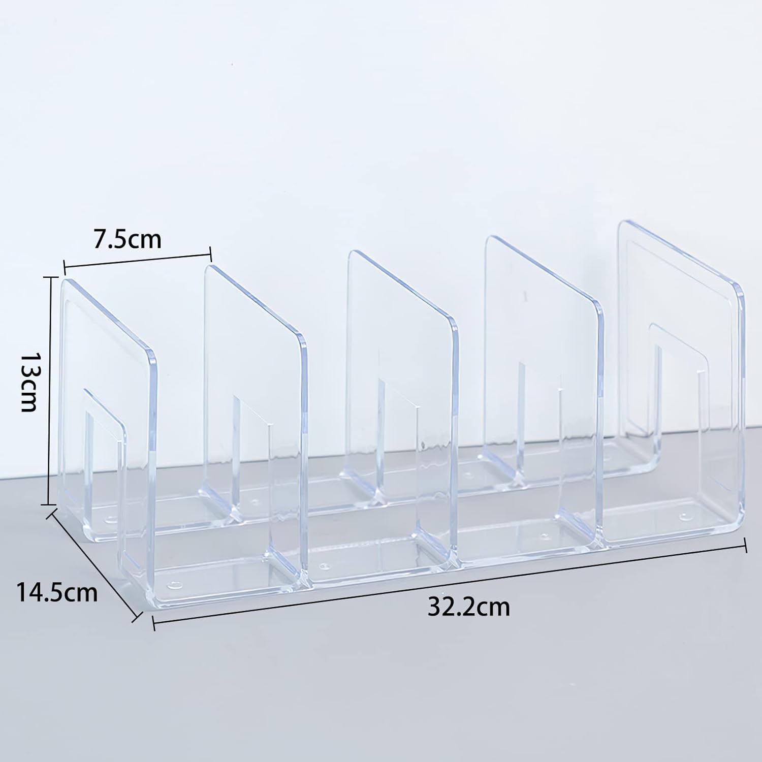 2 Porte-Revues Transparents 4 Compartiments A4 - Organiseur Bureau Ou Cuisine