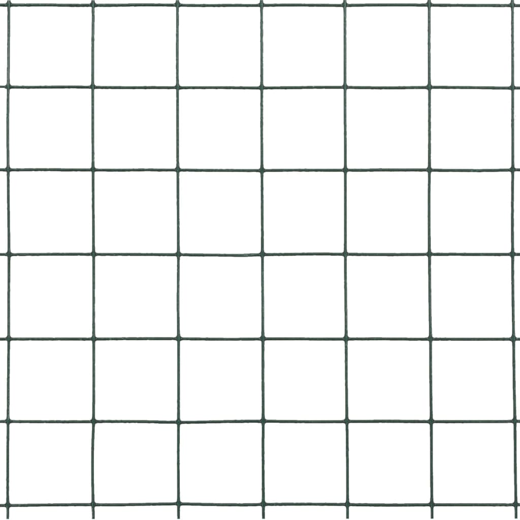 vidaXL Grillage acier avec revêtement en PVC 10x0,5 m vert - 7