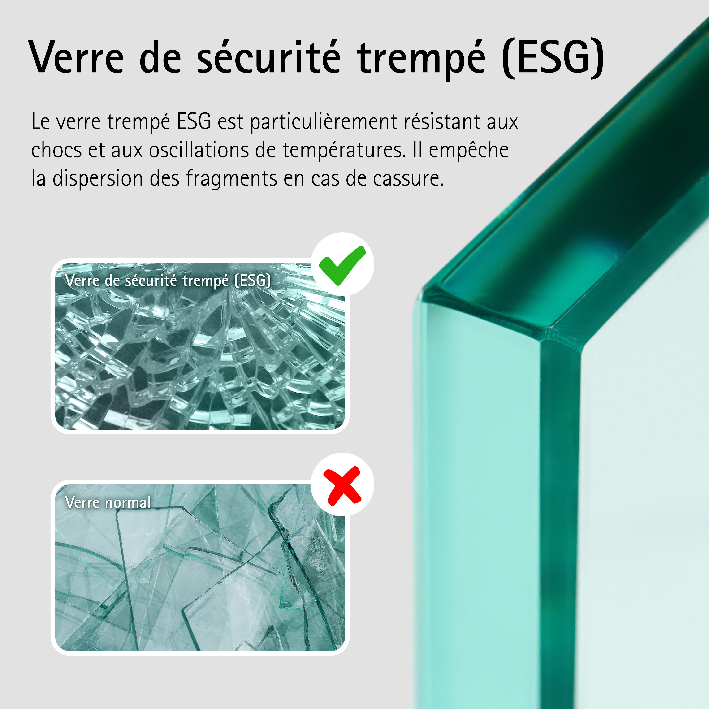 Schulte paroi de douche à l'italienne, 120x200 cm, réversible, paroi de douche fixe, anticalcaire, verre 6 mm, transparent, profilé cuivre, Newstyle - 7