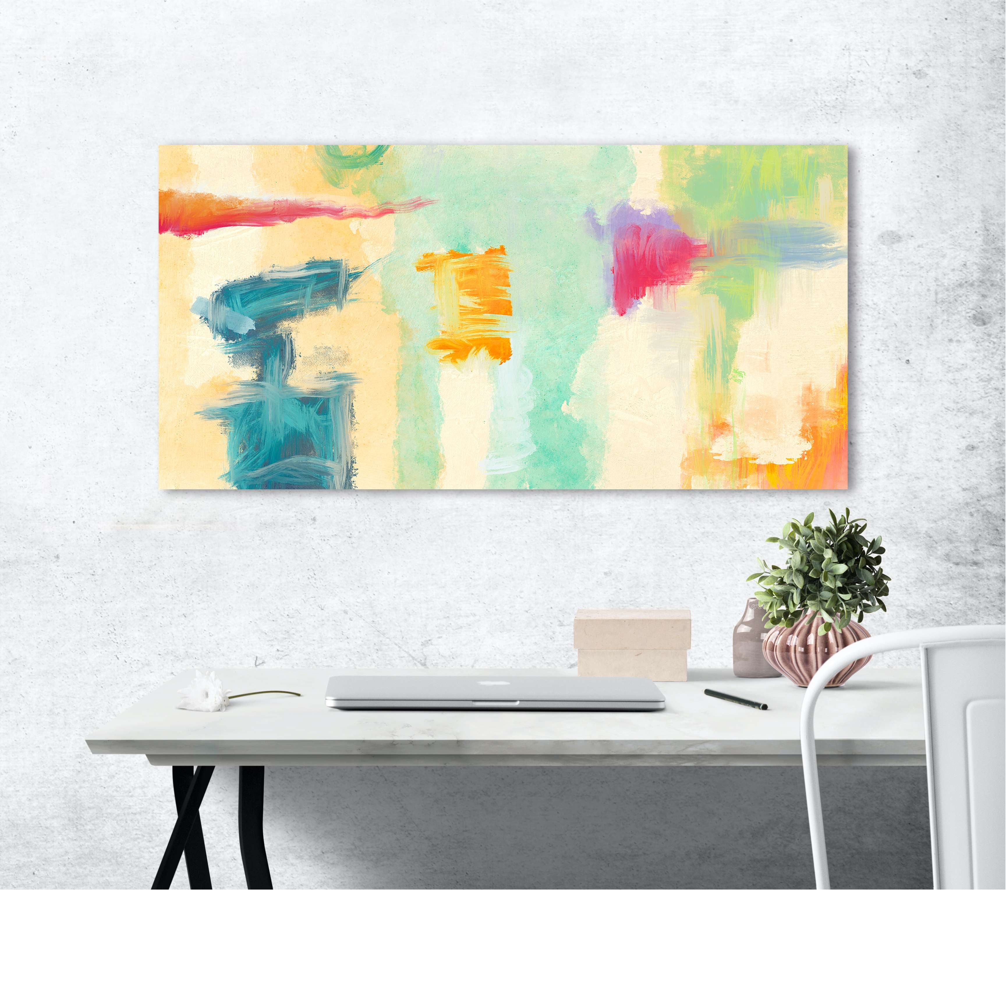 Peinture abstraite colorée - impression sur toile - Chaz Olin - Colorama - 100x50 cm - 3