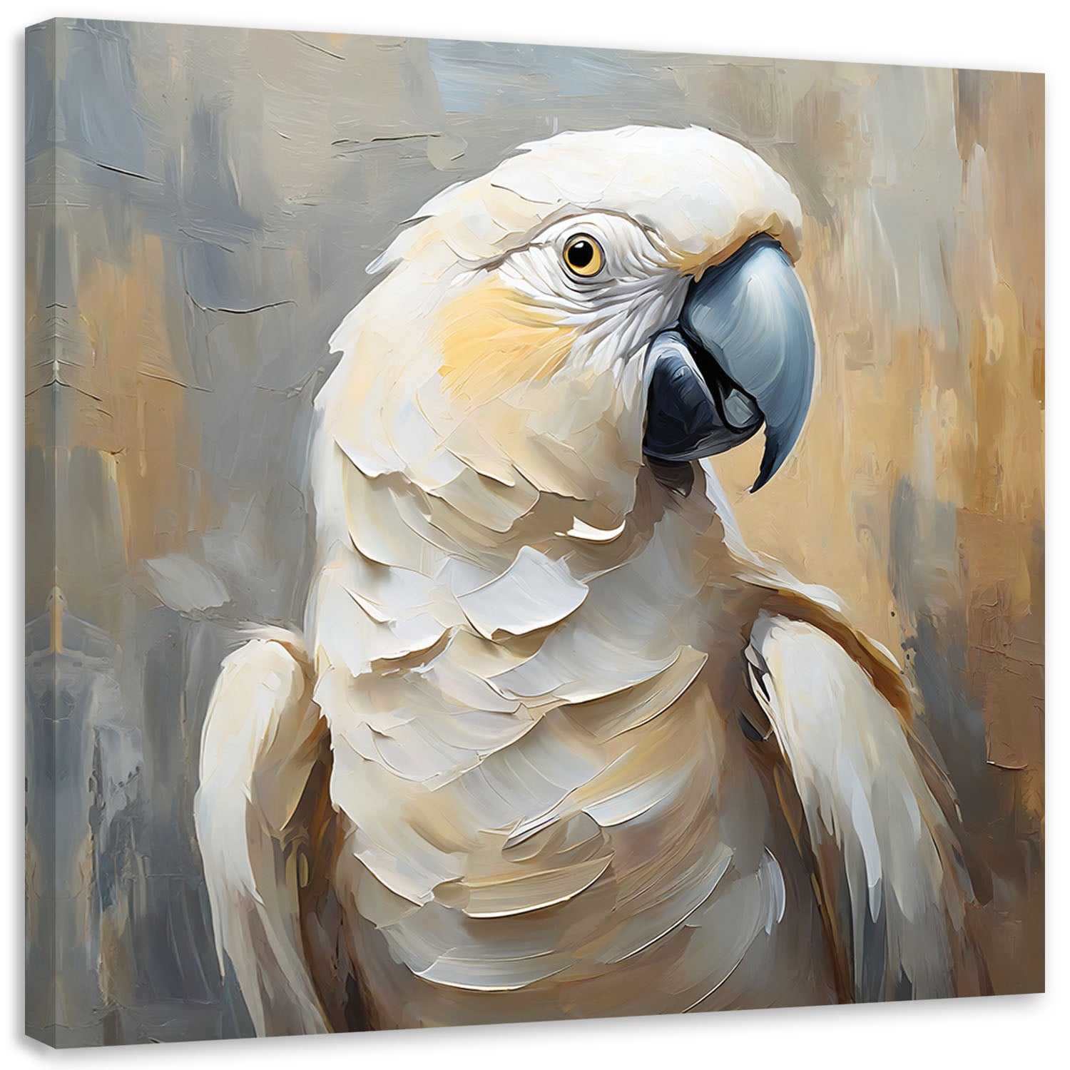 Obraz drukowany na płótnie, Olejny Papuga 60x60