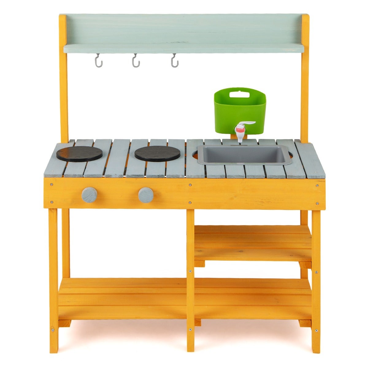 Cocina Infantil de Madera con Caja de Agua Grifo Fregadero