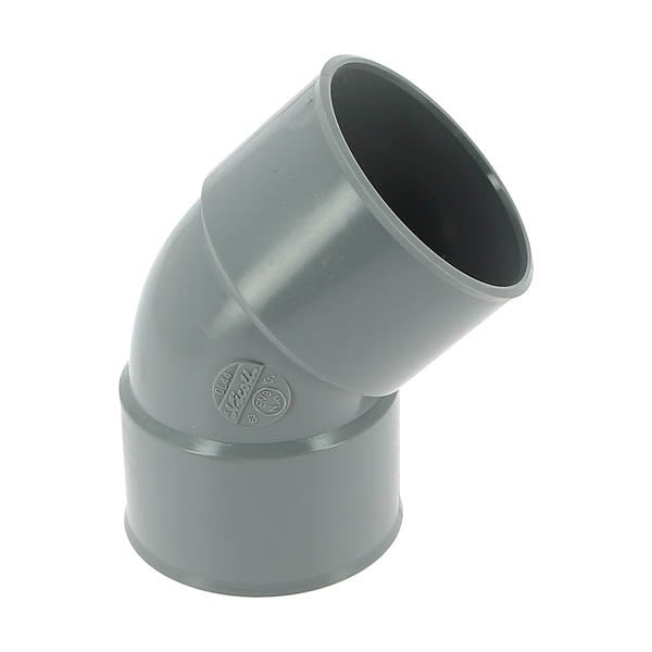 Coude Nicoll Mâle/femelle 45° - Diamètre 40 Mm - Pour Canalisation CH4 - Jonction Plomberie
