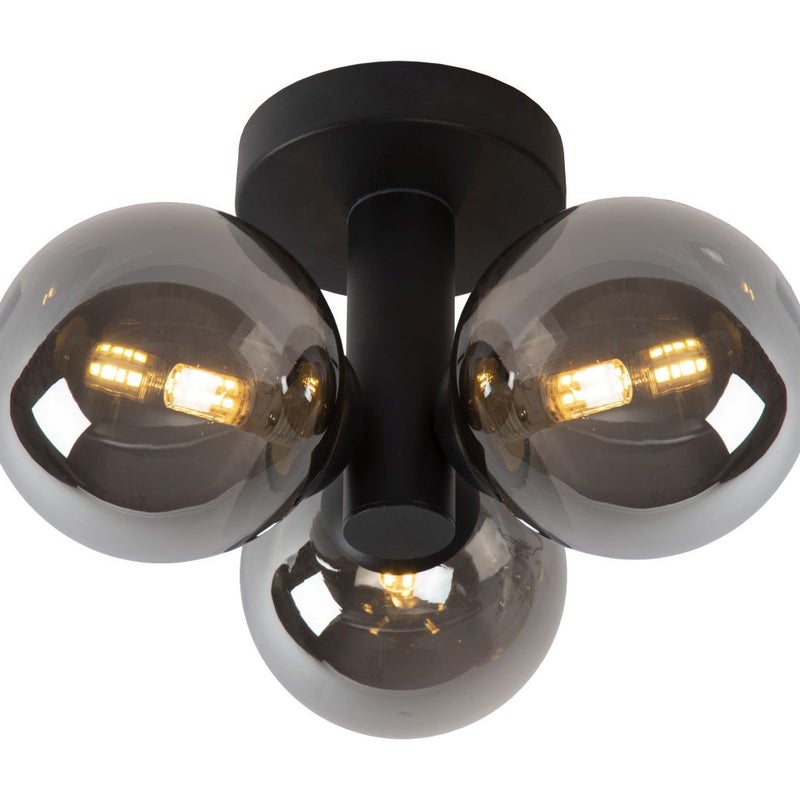 Lampa sufitowa TRUDY czarna 3xG9x40W metal wym:18x28x28cm IP44 Lucide