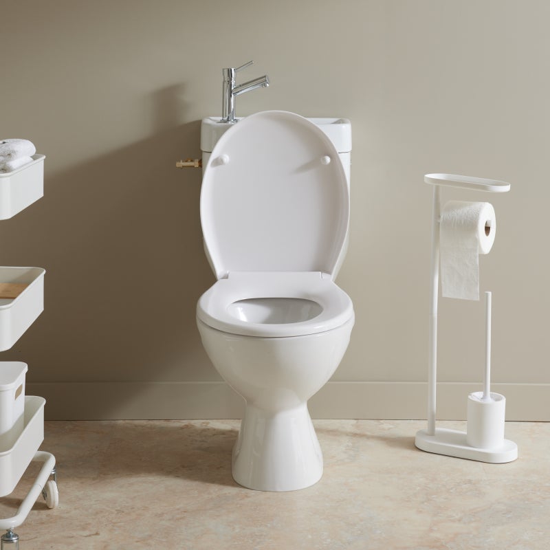 WC à poser avec lave-mains intégré avec bride sortie verticale - Vertigo duo - 7
