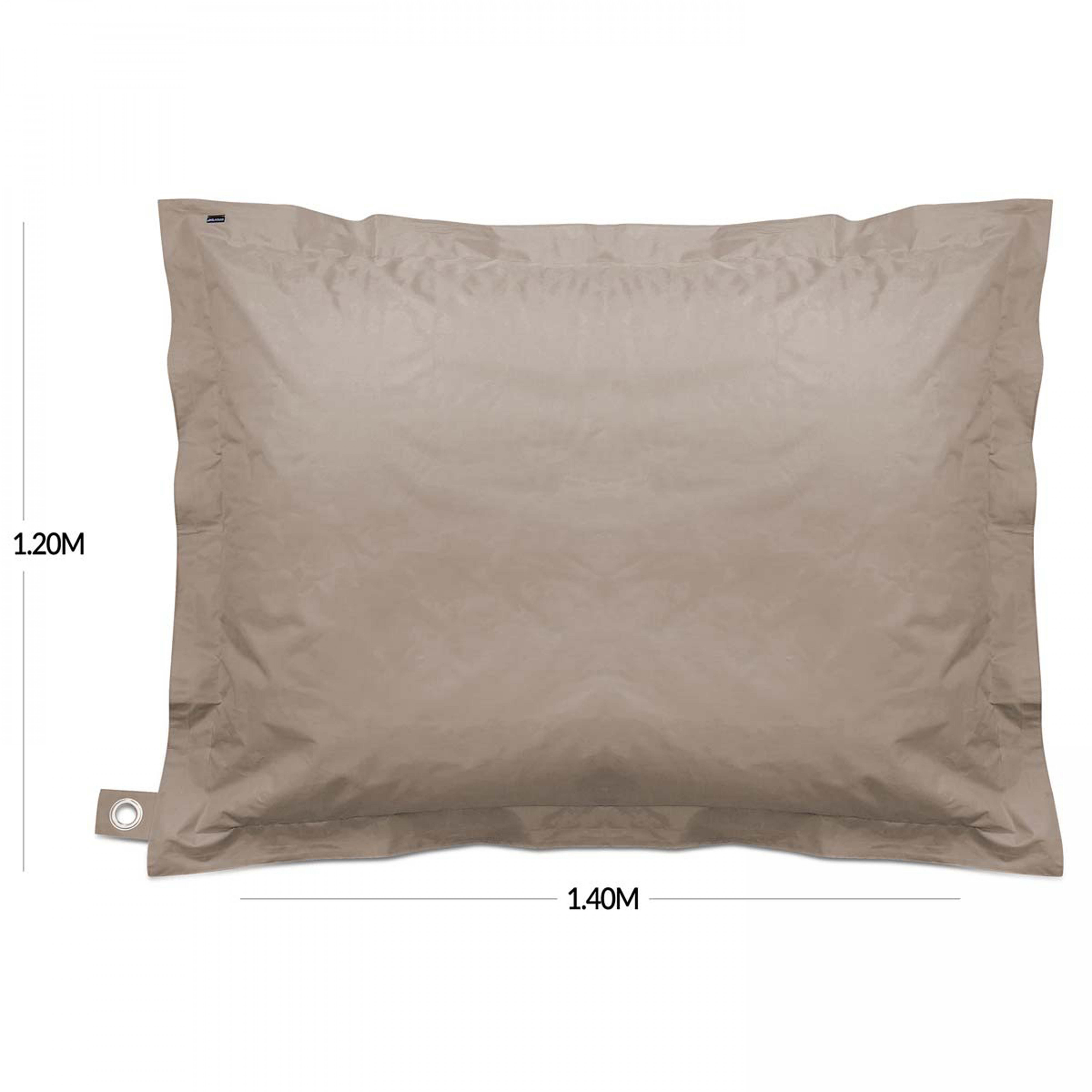 Housse vide de pouf de jardin en polyester taupe 140 x 120 cm - 4