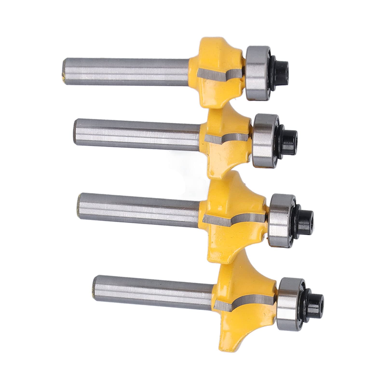 Set Di 4 Frese Per Legno A Raggio – Gambo 6,35 Mm, Teste In Carburo Di Tungsteno, Per Bordi Arrotondati E Lavorazione Compensato - 3