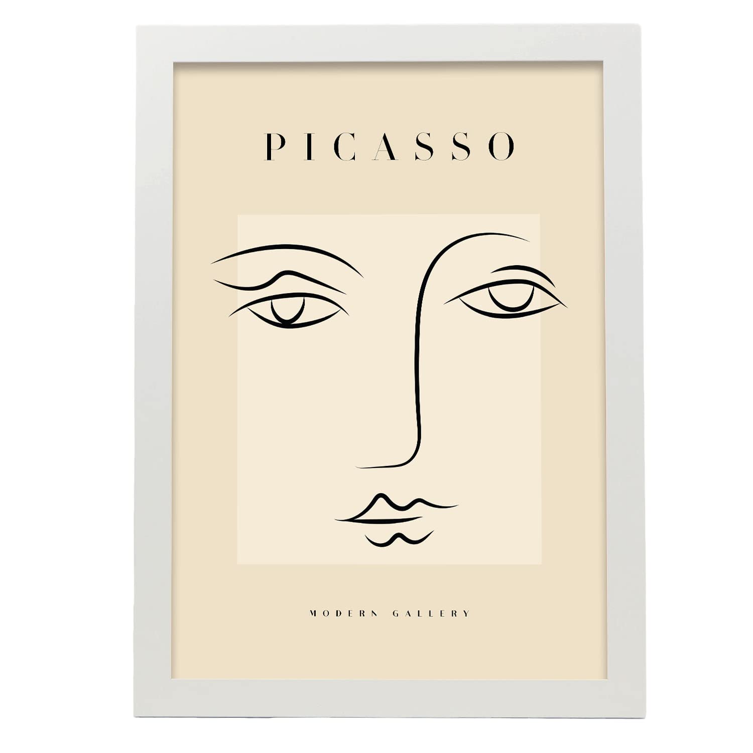 Nacnic póster de colección picasso 16 ilustraciones en estilo exhibición de arte surrealismo y cubismo para la tamaño a3 con marco blanco