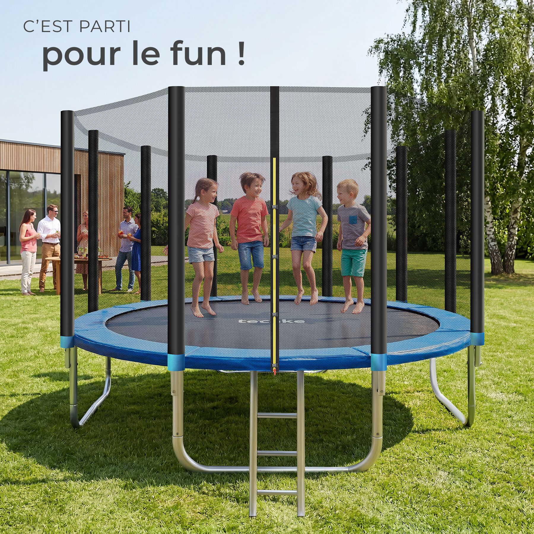 TECTAKE Trampolim Ø 427 cm, certificado GS - 9