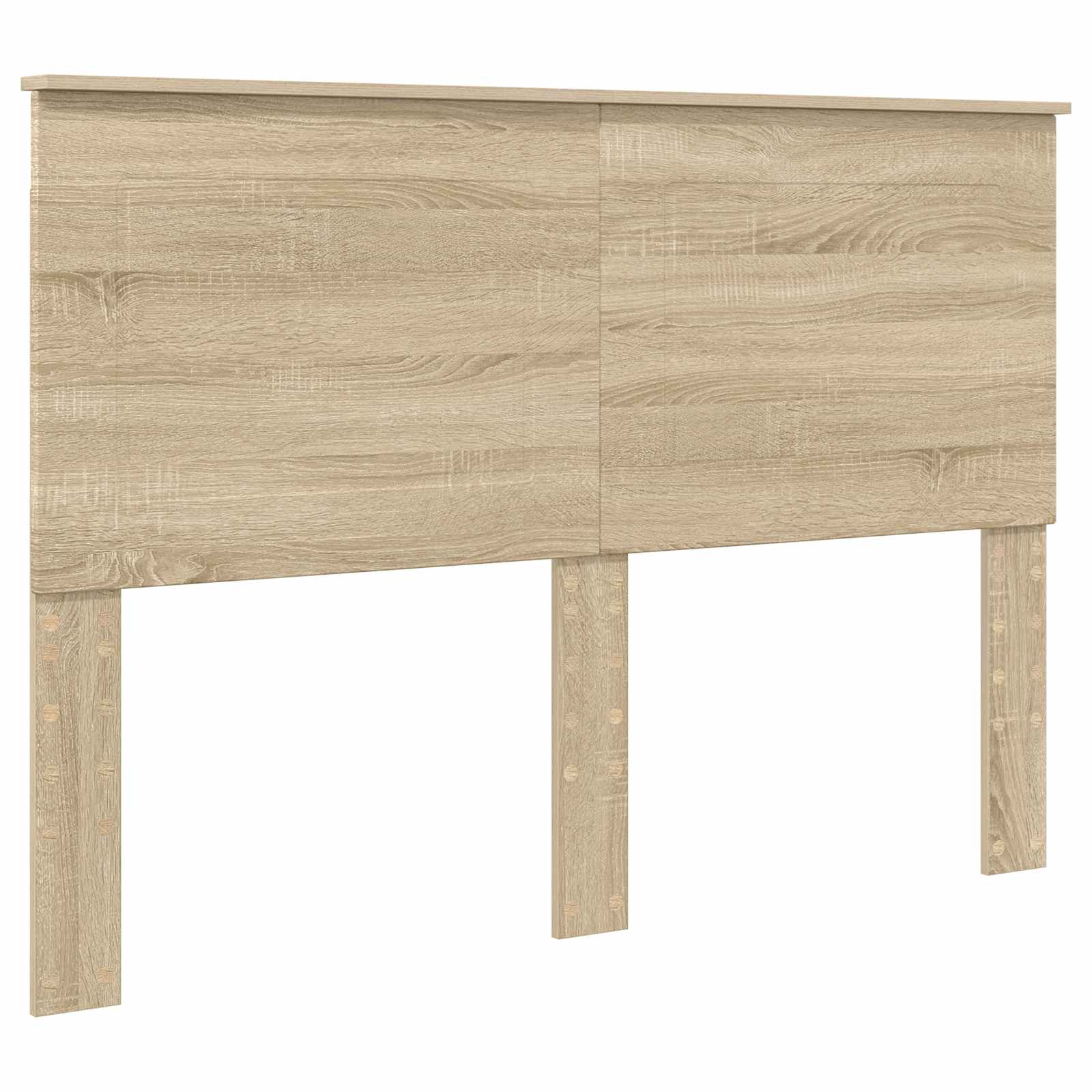 Cadre de lit uni chêne en bois de pin massif pour la chambre, 150 × 200 cm - 6