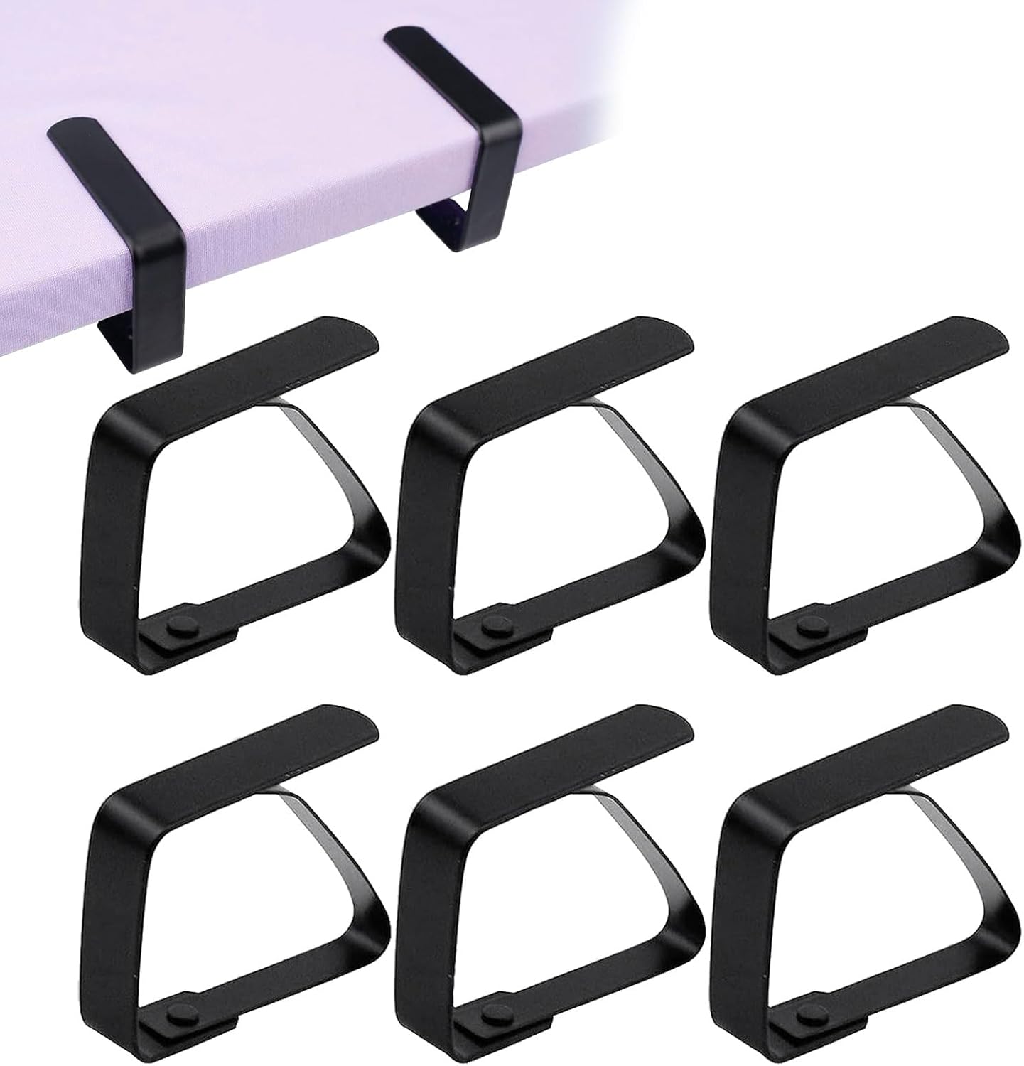 Toile Cirée Lot De 8 Pinces à Nappe En Acier Inoxydable - Fixation De Nappe Pour Table De Jardin, Fête Ou Restaurant Nappe Transparente Ronde