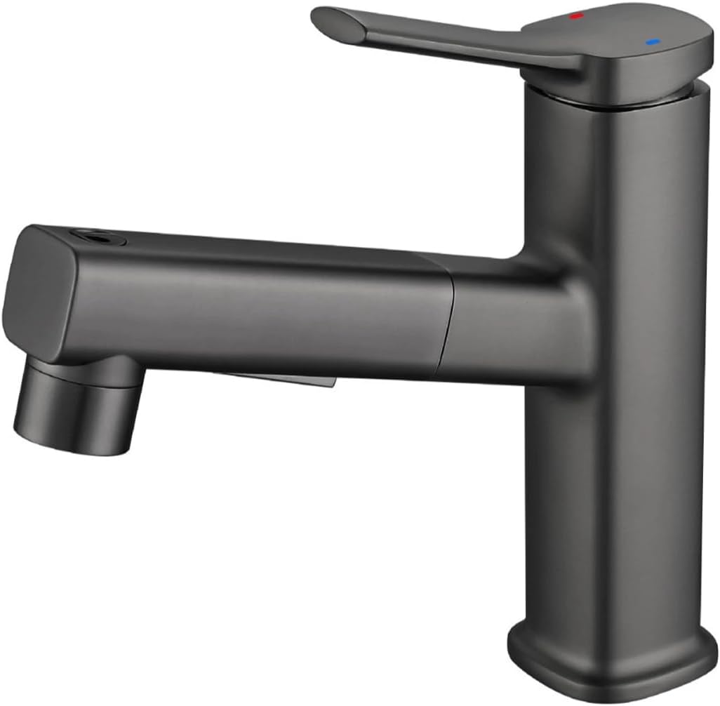 Rubinetto Cromato Moderno Rubinetto Lavabo Bagno LakeBayMZC - Beccuccio Flessibile 360° E 2 Getti | Cromato, Risparmio Idrico 2 Getti Acqua Spray Schiuma