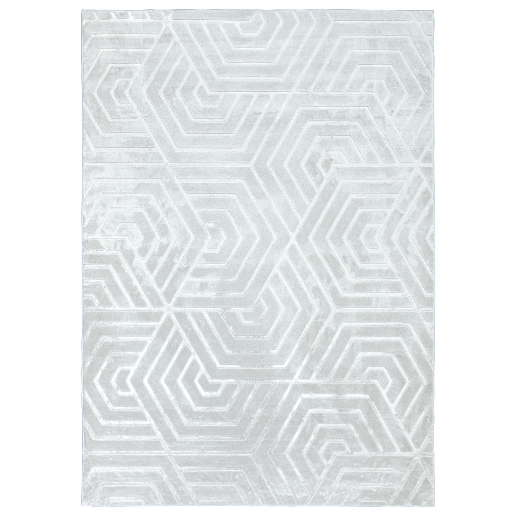 Dywan Glamour 3D 160x220 cm Geometryczny szary