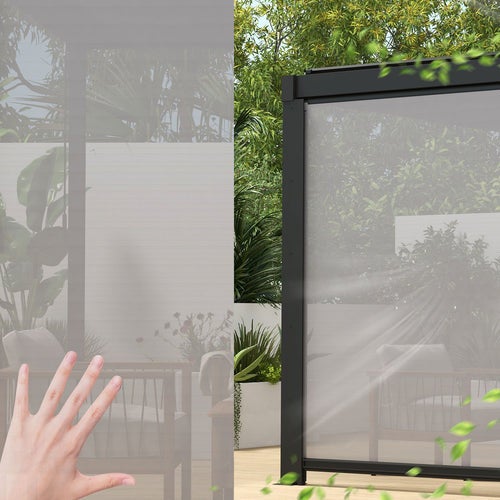 MIRADOR 80/88 3m Cortavientos, Poliéster PVC Antracita para Pérgolas Sólidas y Básicas - 5