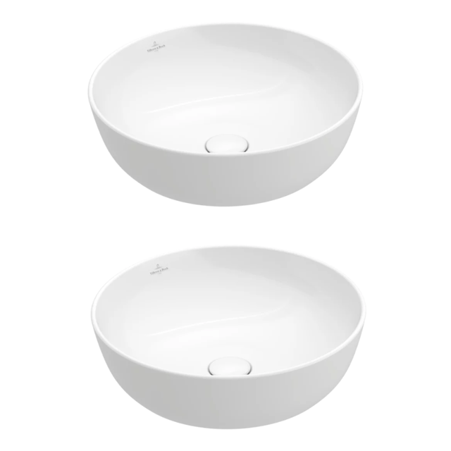 Lot de deux vasques rondes à poser VILLEROY ET BOCH Artis Blanc