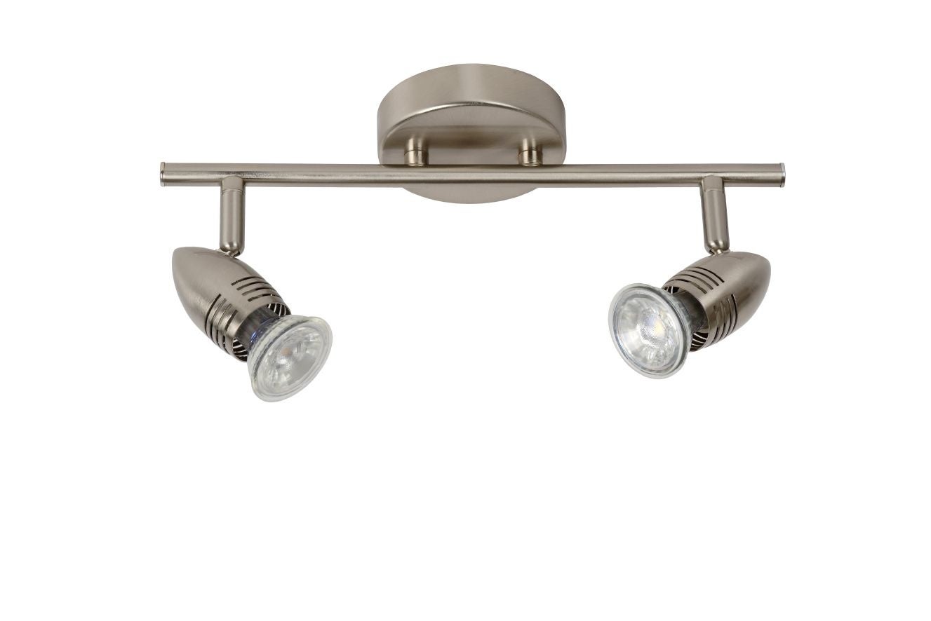 Spot plafond CARO-LED - Chrome Dépoli - 2xGU10 (MR16) - Lucide - 5
