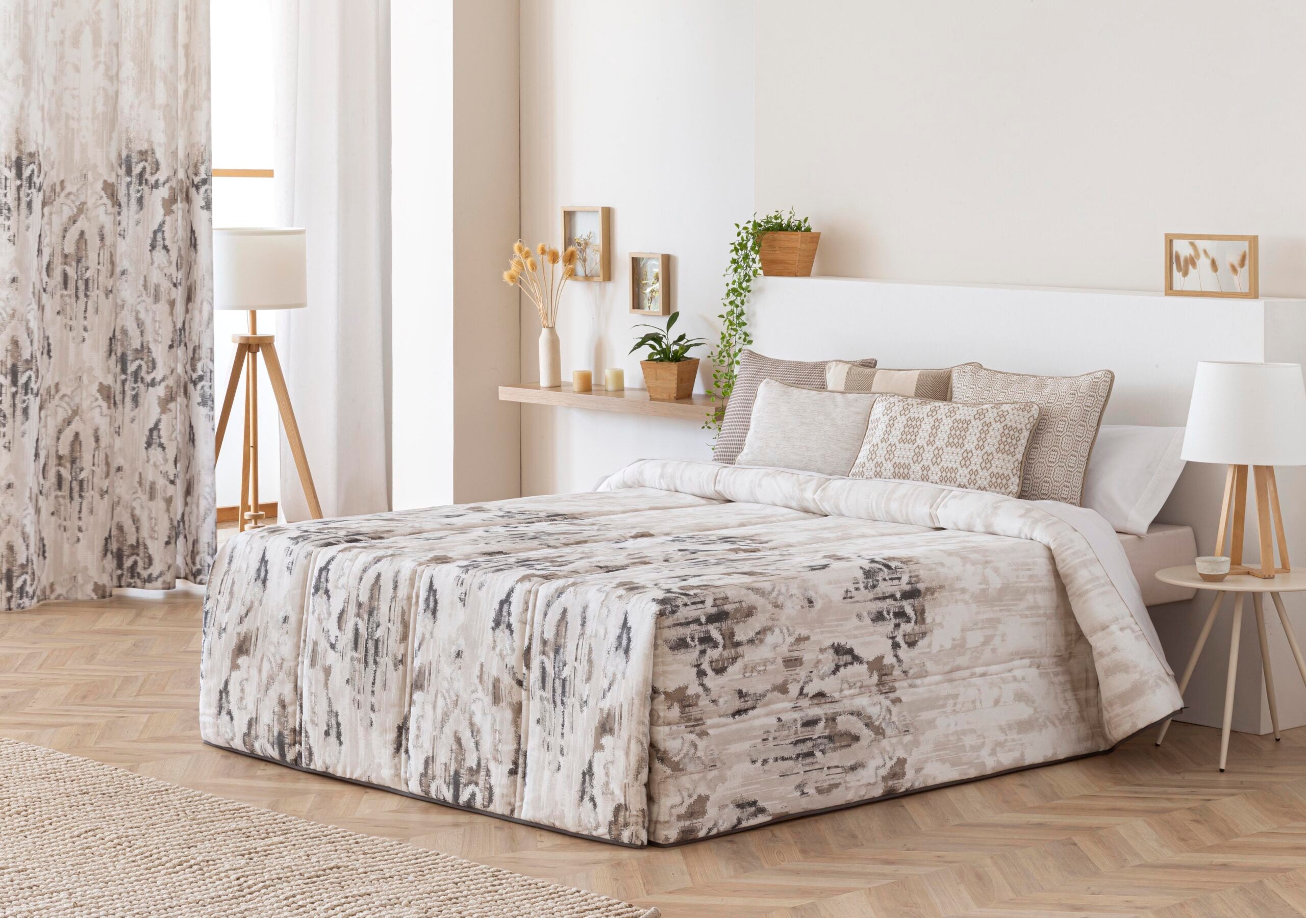Edredón confort aranjuez beig relleno 200 gr para cama de 105 cm