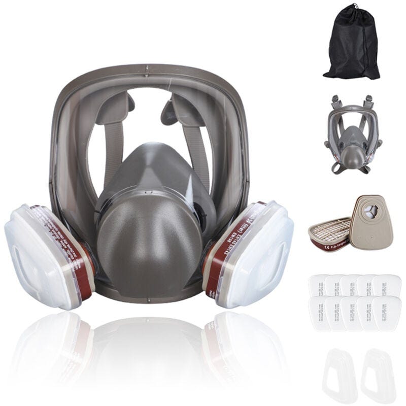 Protezione Fumi Organici E Gas Mascherina Riutilizzabile Con Maschera Integrale 6800, Con Filtro Per Maschera Anti-appannamento Protezione Fumi Organici E Gas Mascherina Riutilizzabile Con Maschera Integrale 6800, Con Filtro Per Maschera Anti-appannamento