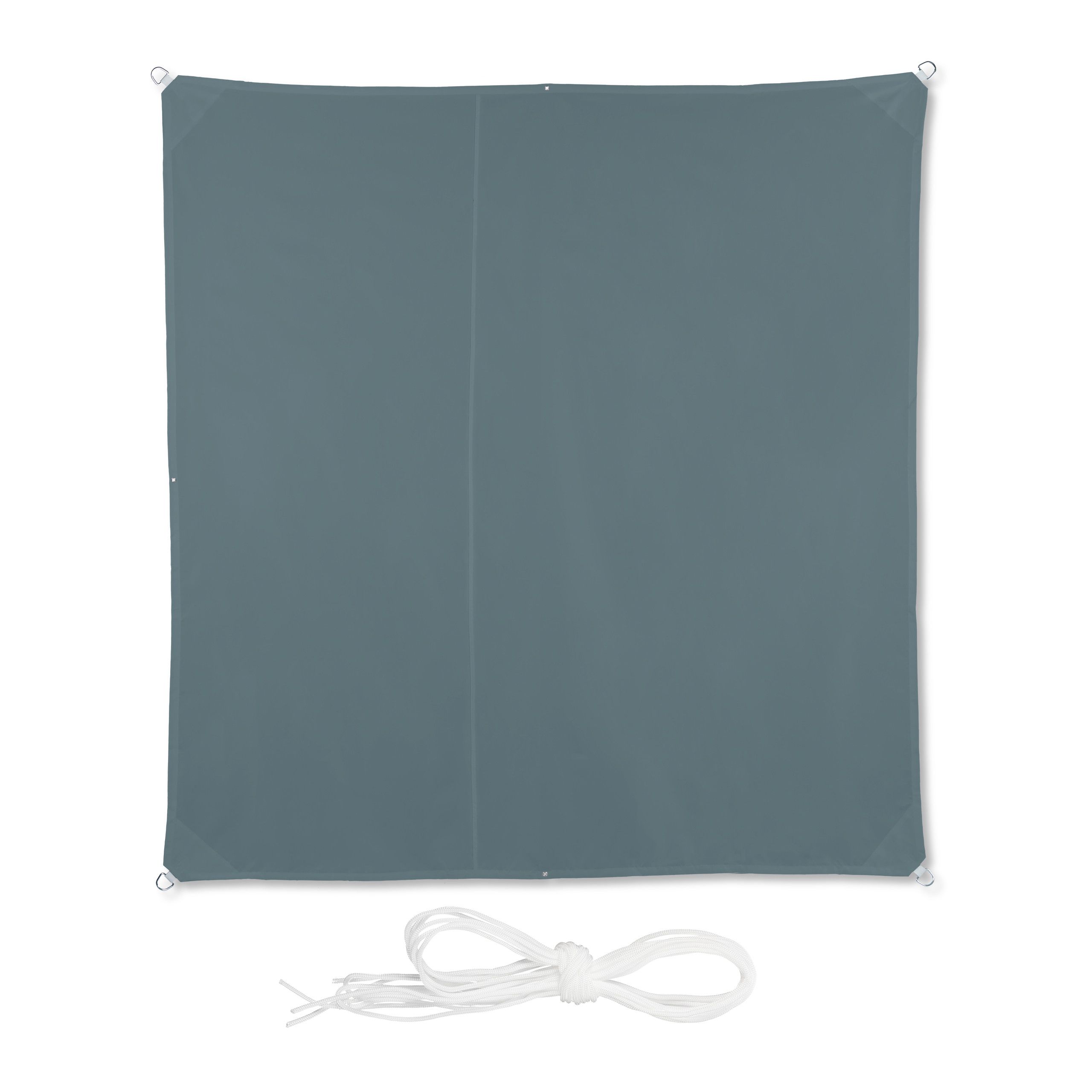 Relaxdays Tenda A Vela Triangolare, Idrorepellente, Anti UV, Corde Di Supporto, Terrazza E Giardino, 4x4x4 M, Bianca | Leroy Merlin