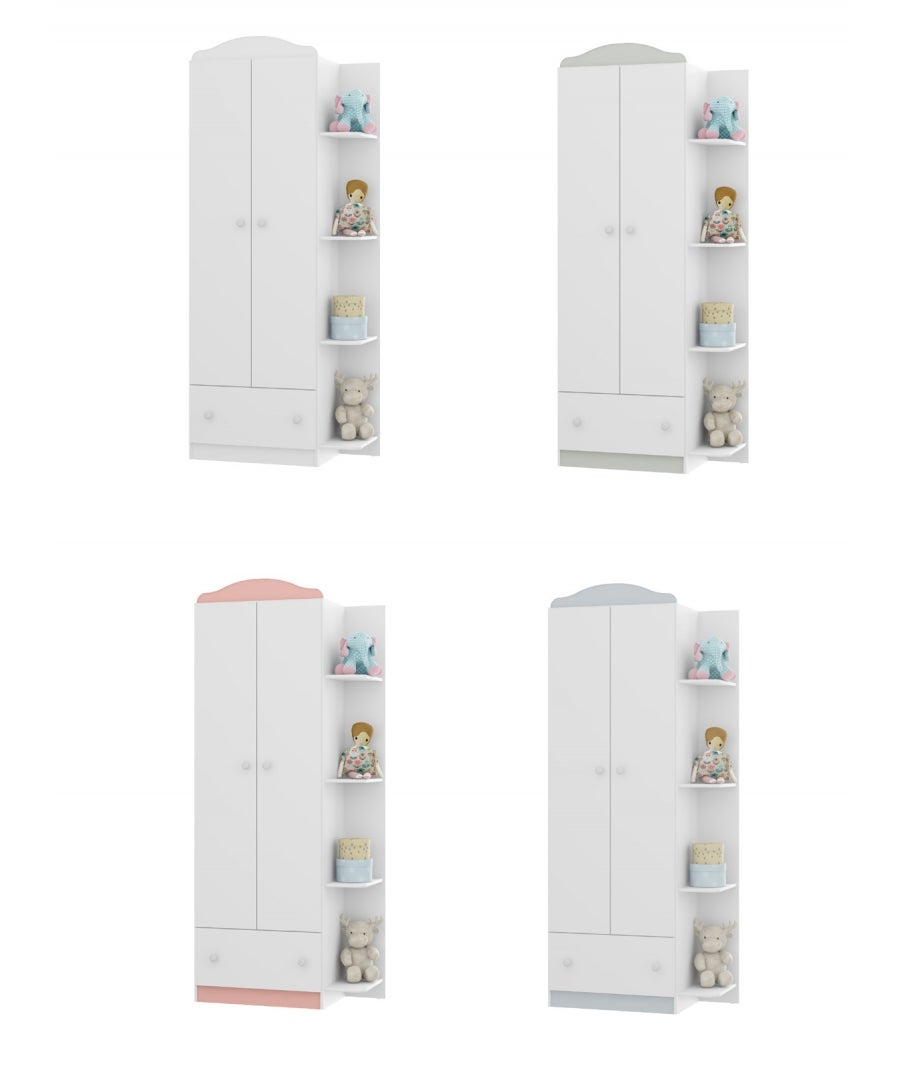 ARMADIO PER BAMBINI BIANCO TEKNA - 80 x 40 x 191,5 cm - 7