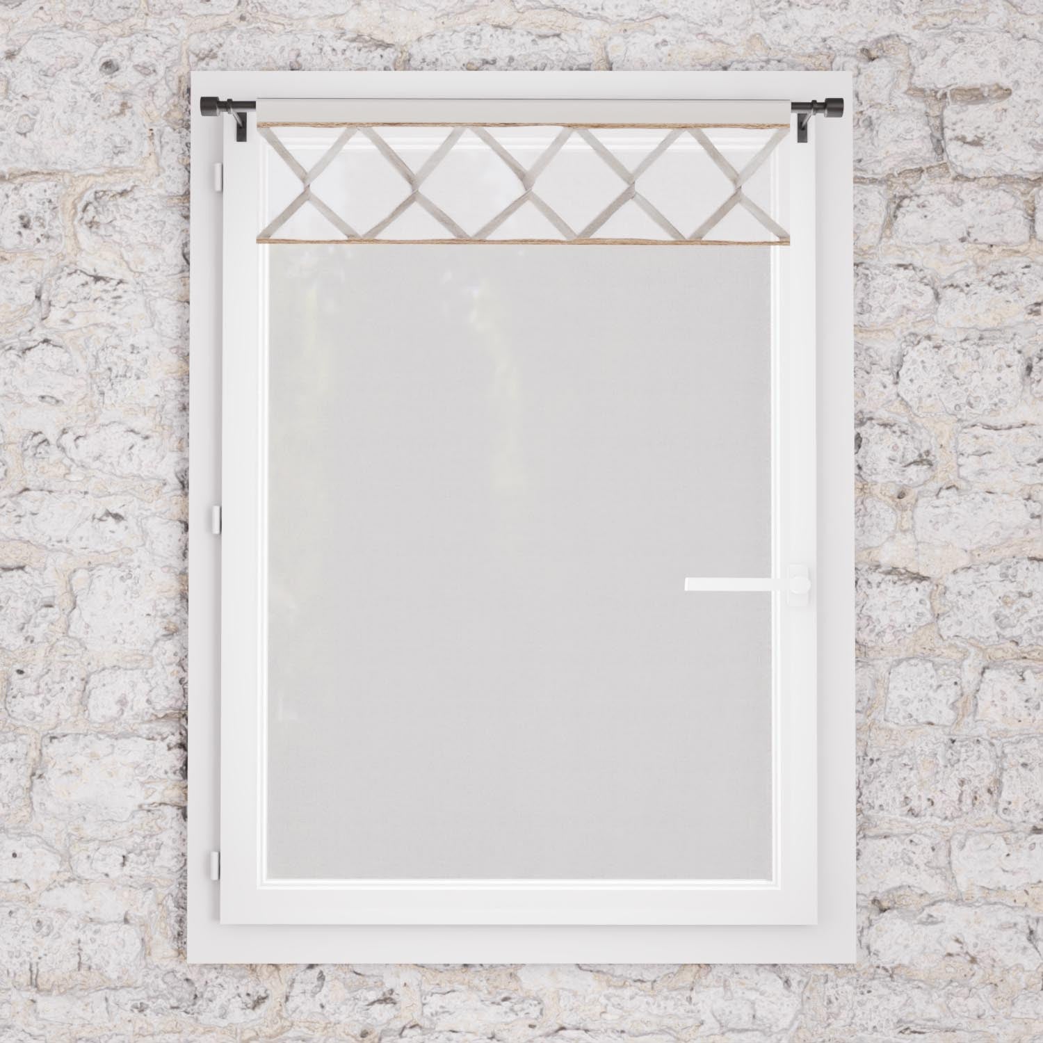 Testiera Soleil D'ocre AUDE In Cotone 45x70 Cm - Grigio, Con Cuscino Imbottito E Chiusura Zip