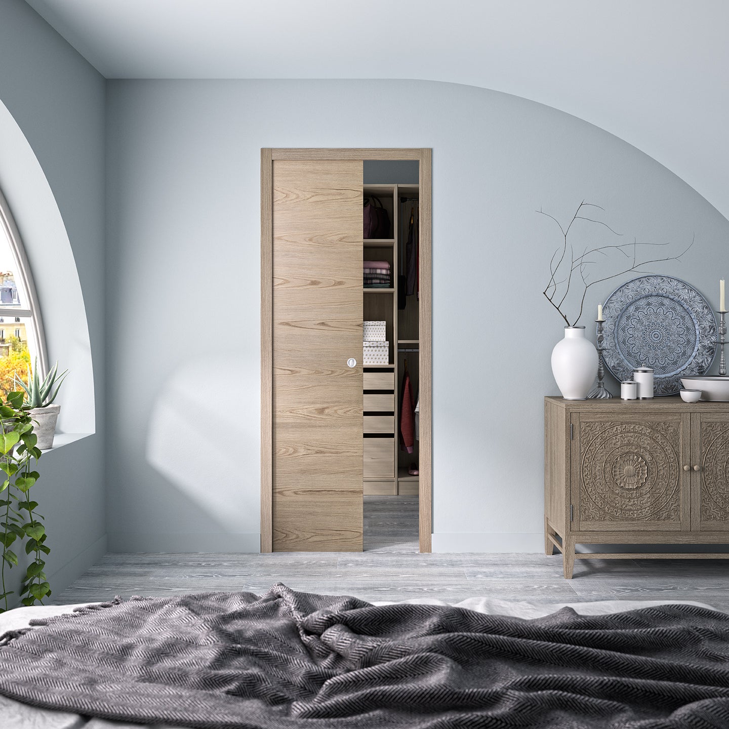 Porte coulissante Noisette - L930mm - 3